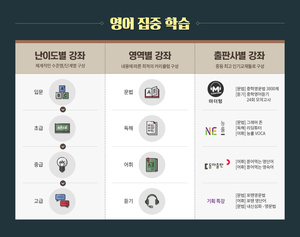 영어 집중 학습